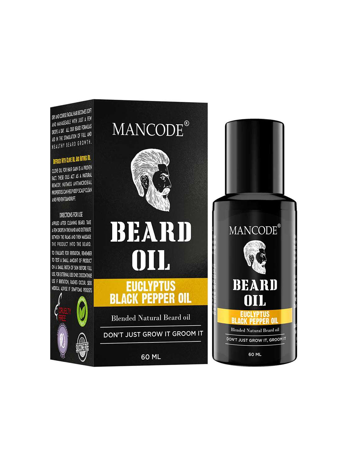 mancode beard oil eucalyptus & black pepper 60ml