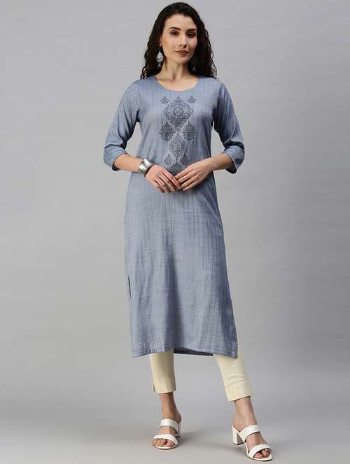 women's straight kurta - 18292897 -  Standard Image - 0