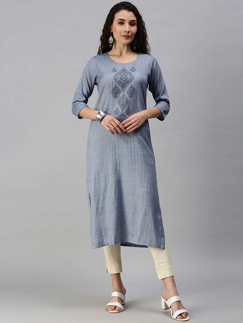 women's straight kurta - 18292897 -  Zoom Image - 0