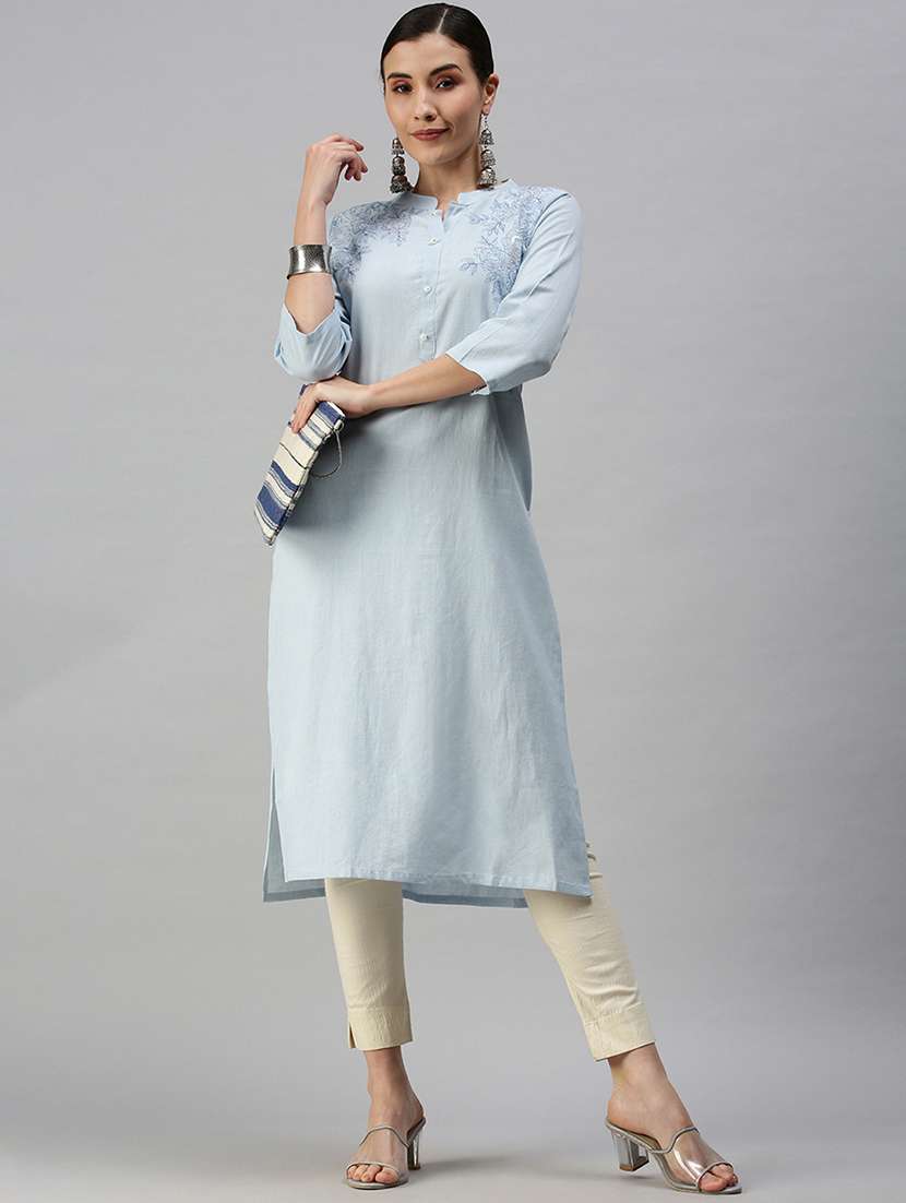 women's straight kurta - 18292898 -  Standard Image - 3