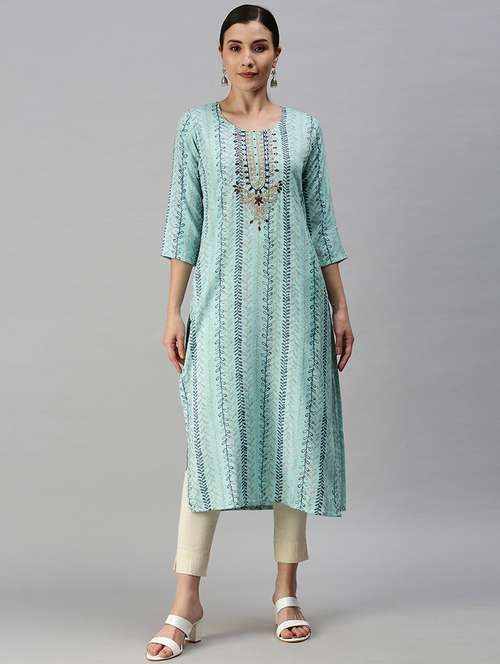 women's straight kurta - 18292900 - Standard Image - 0