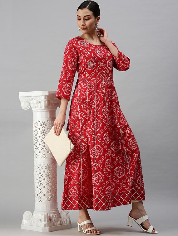 women's anarkali kurta - 18292909 - Standard Image - 3