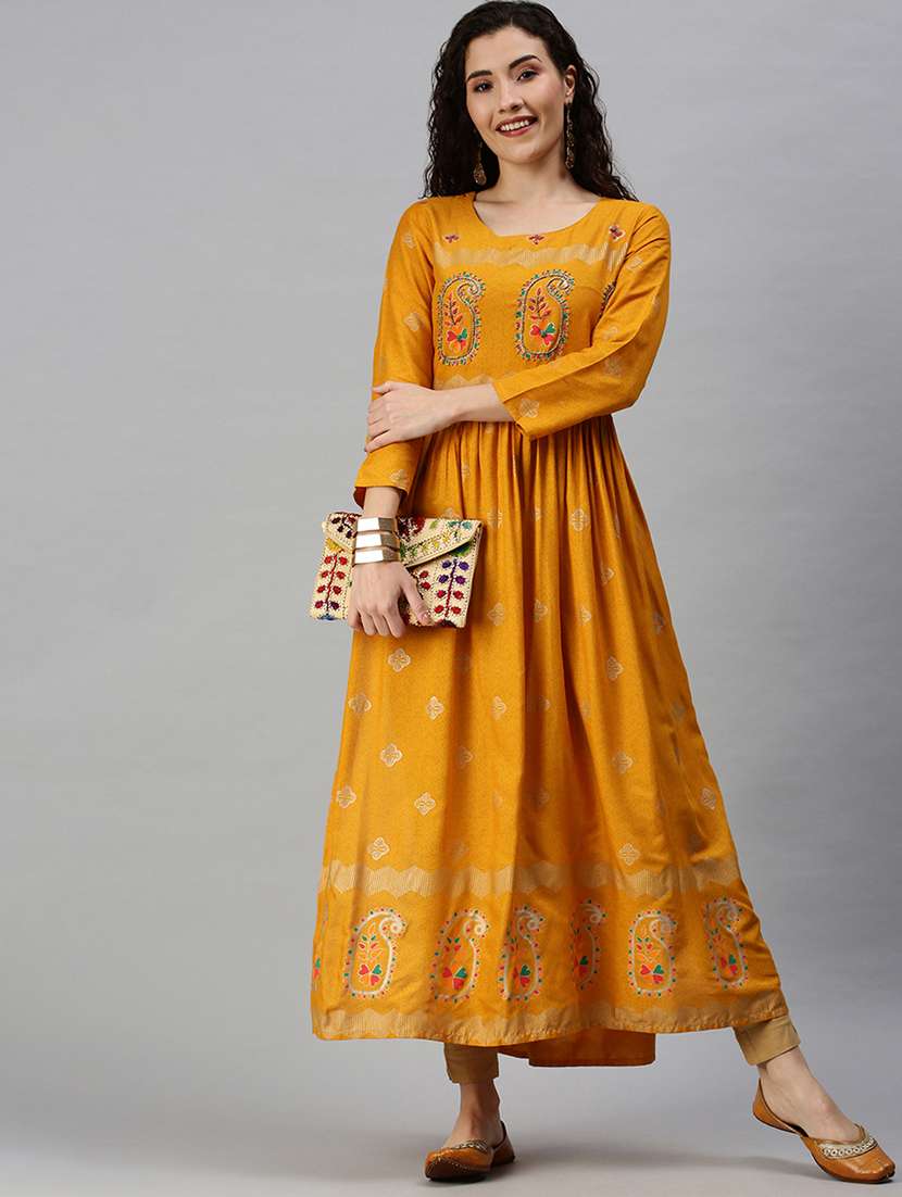 women's flared kurta - 18292923 -  Standard Image - 3