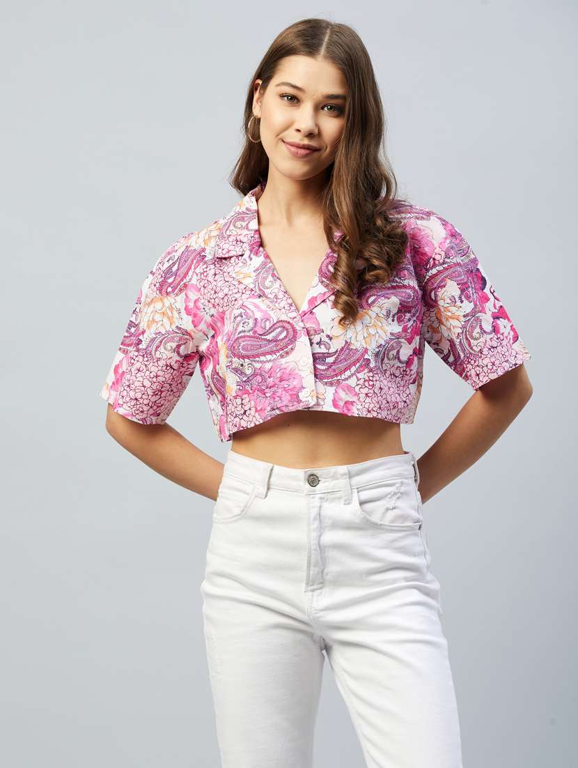 women's boxy collared top