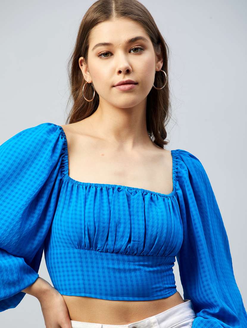 women's crop square neck top - 18293744 -  Standard Image - 3