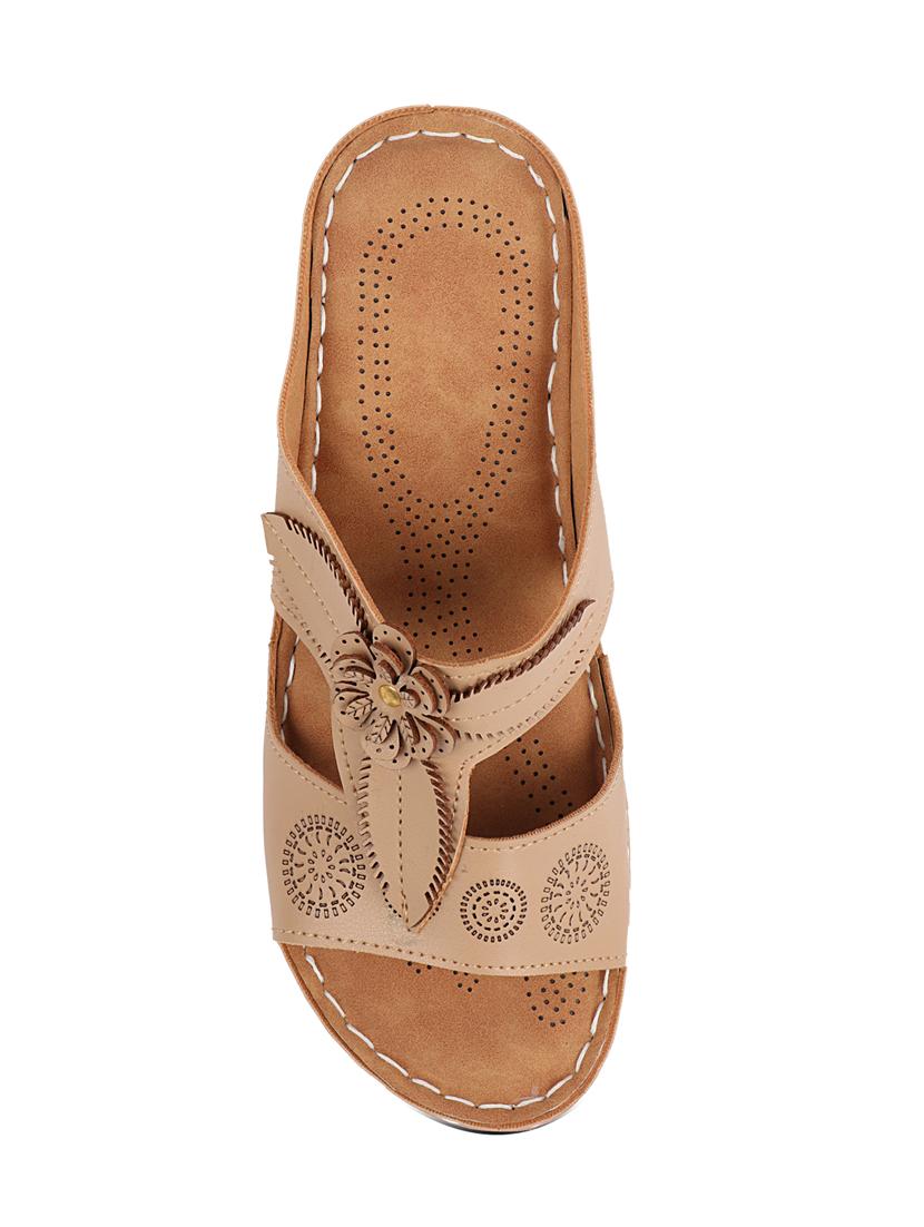 beige synthetic sandals - 18293871 - Standard Image - 3