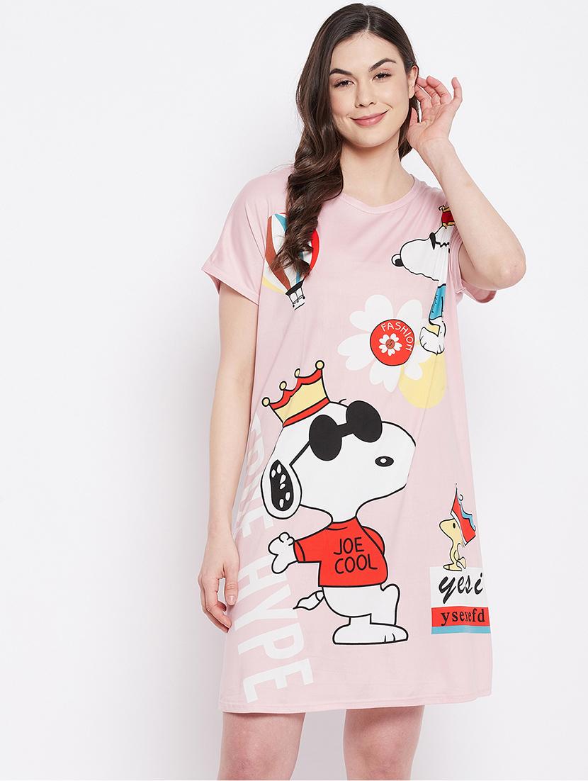 round neck printed sleepshirts - 18294258 -  Zoom Image - 0