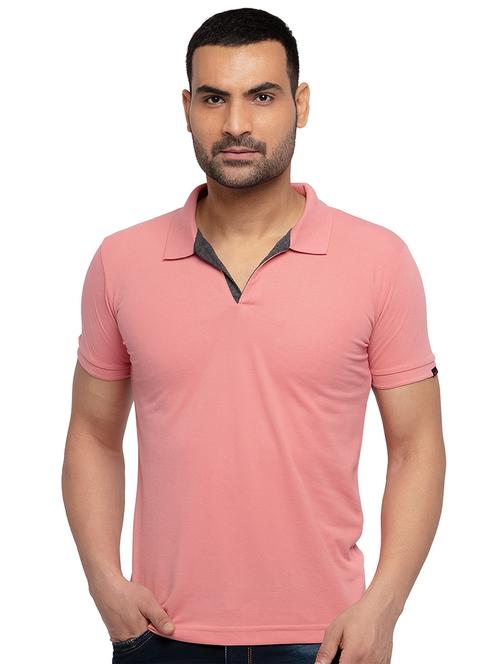 pink solid polo t-shirt - 18294286 -  Standard Image - 0