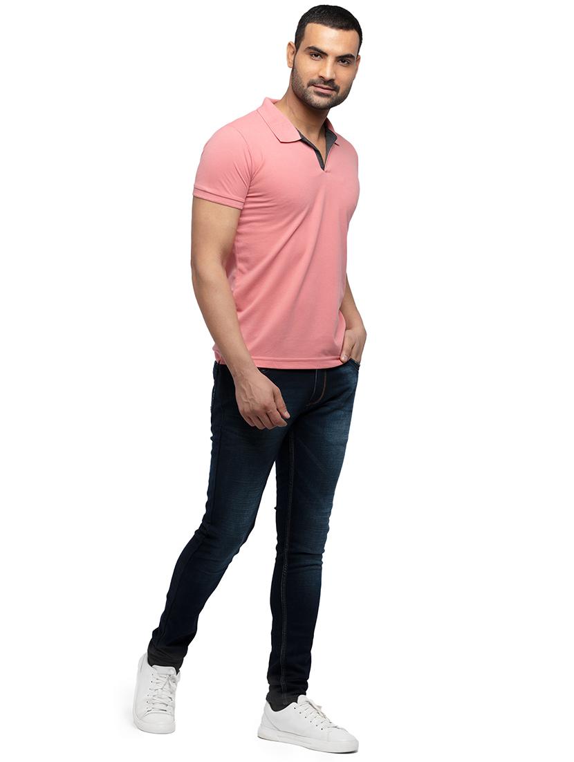 pink solid polo t-shirt - 18294286 - Standard Image - 3