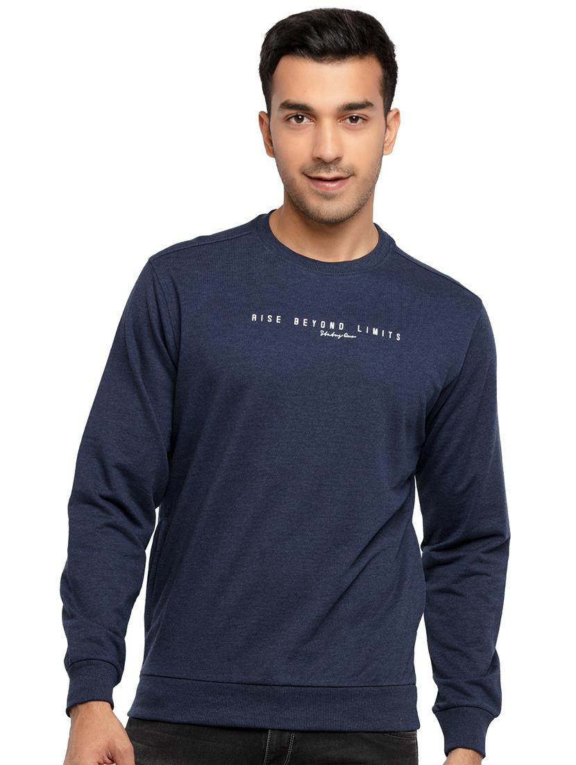 navy-blue chest-printed t-shirt - 18294292 - Zoom Image - 0