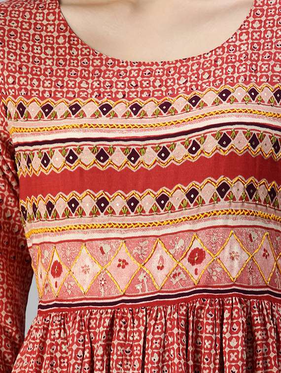 women's flared kurta - 18294534 -  Standard Image - 3