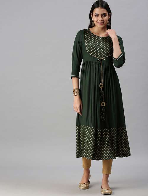 women's flared kurta - 18294540 -  Standard Image - 0