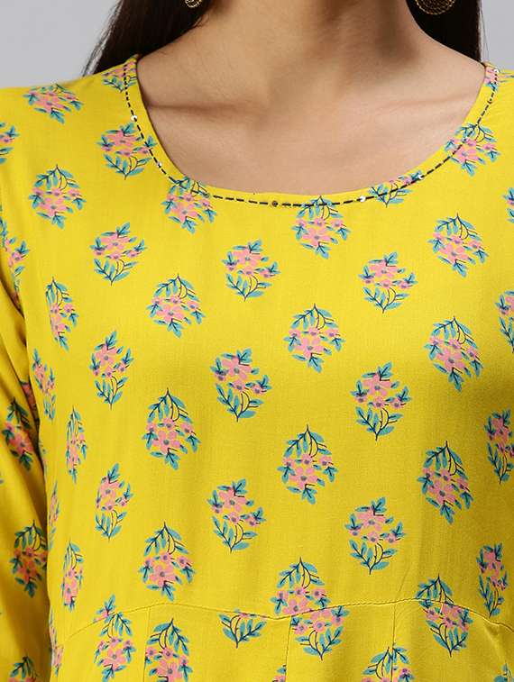women's flared kurta - 18294553 - Standard Image - 3