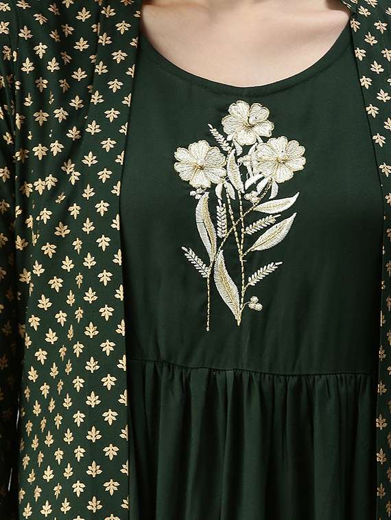 Women's Kurta With Jacket Kurta - 18294647 -  Standard Image - 3
