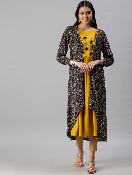 women's kurta with jacket kurta - 18294655 - Standard Image - 0