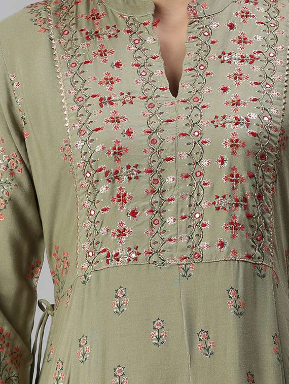 women's flared kurta - 18294658 -  Standard Image - 3