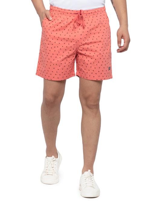 peach printed short - 18294773 -  Standard Image - 0