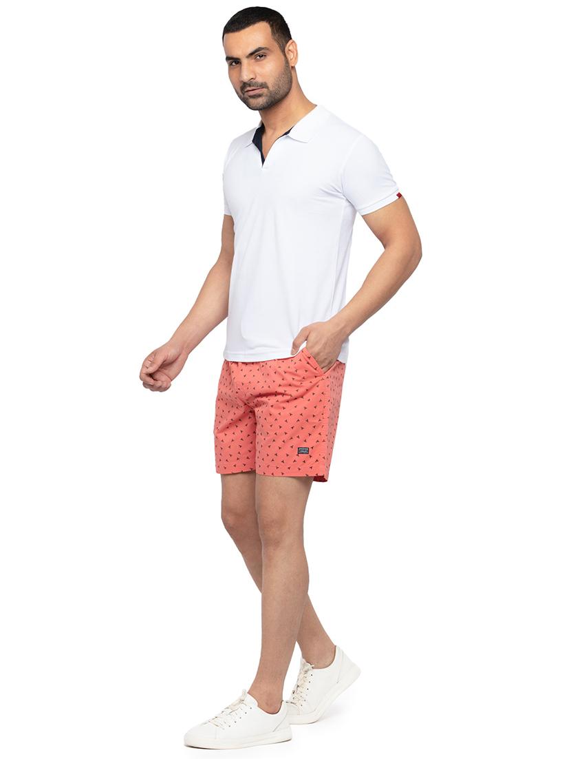 peach printed short - 18294773 - Standard Image - 3