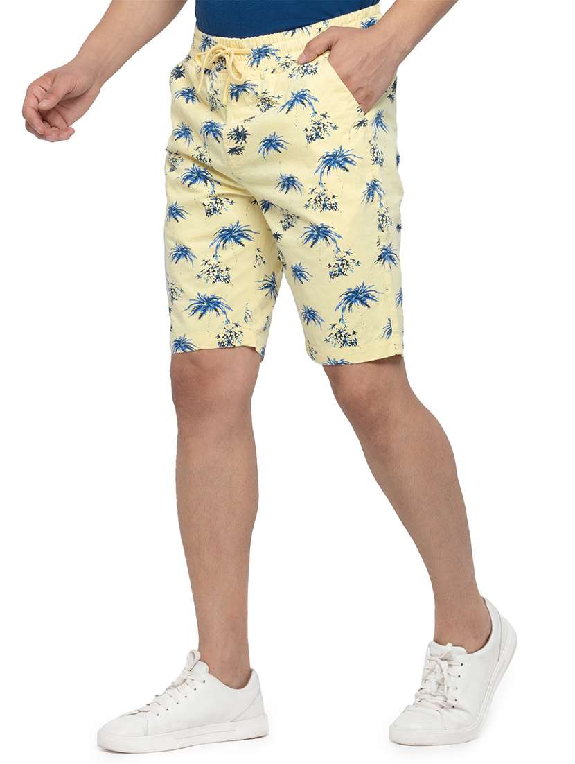 yellow printed short