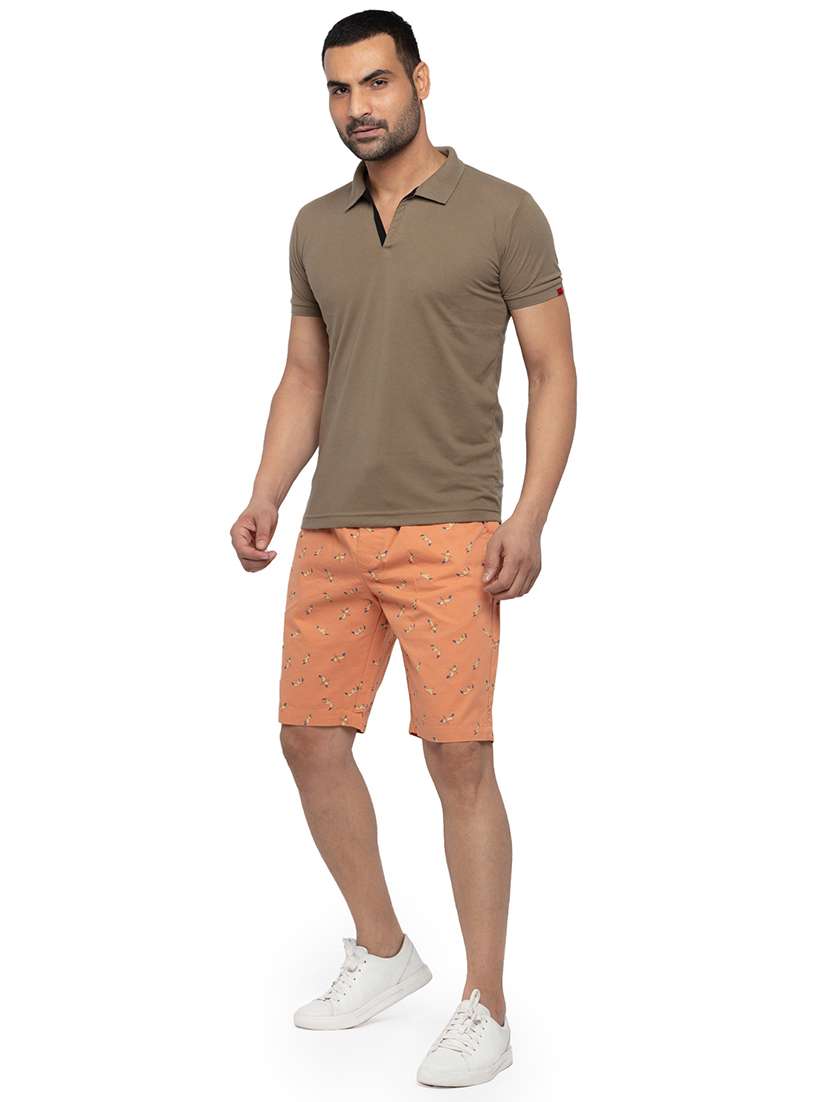 peach printed short - 18294780 -  Standard Image - 3