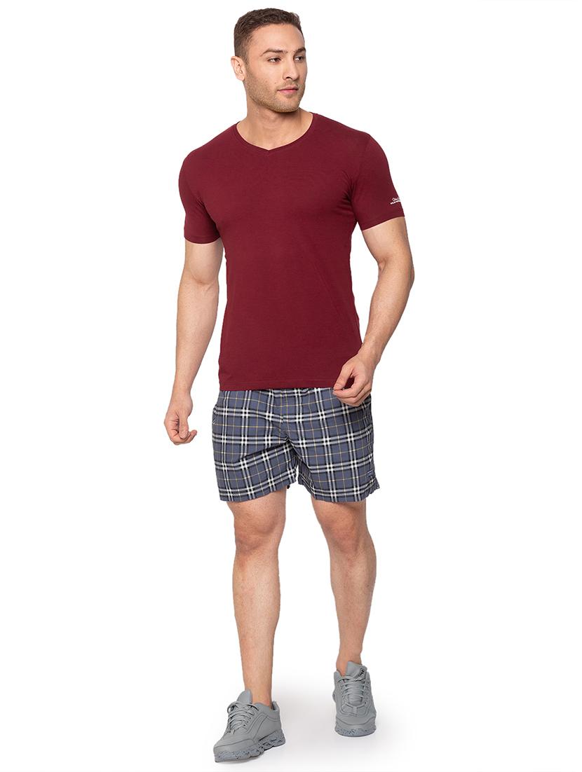 grey checkered short - 18294785 - Standard Image - 3