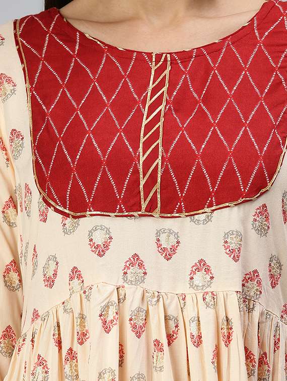 Women Printed Kurta Sharara Set With Dupatta