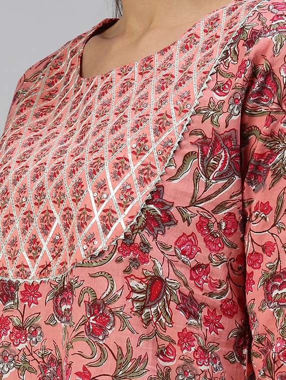 women floral kurta pant set with dupatta - 18294912 -  Standard Image - 3