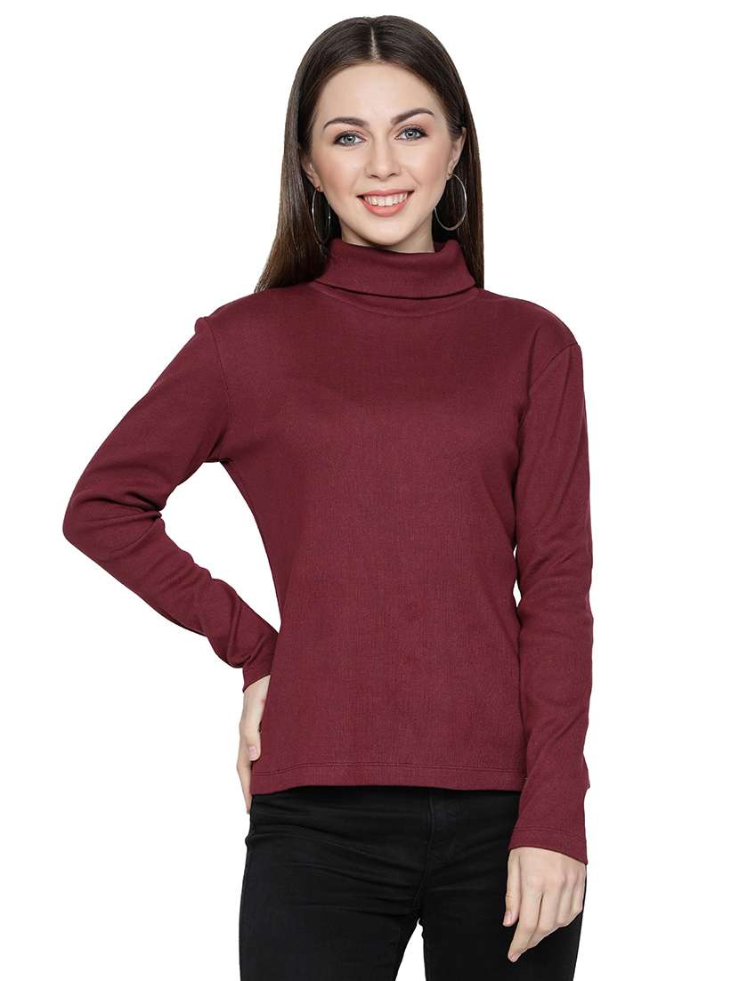 turtle neck solid top - 18295463 - Zoom Image - 0