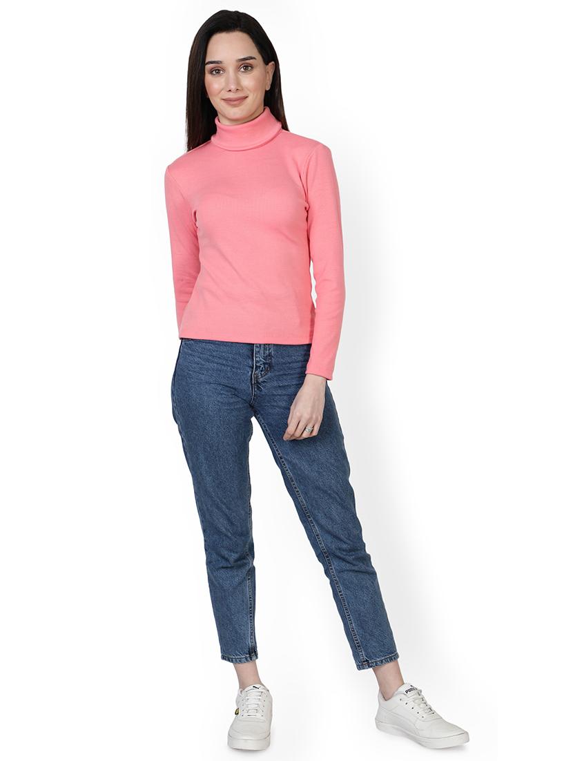 turtle neck solid top - 18296228 - Standard Image - 3