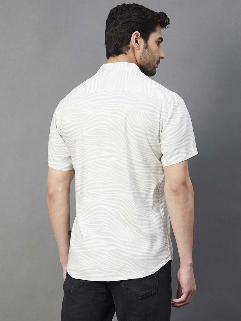 mens animal print casual shirt - 18297480 - Standard Image - 3