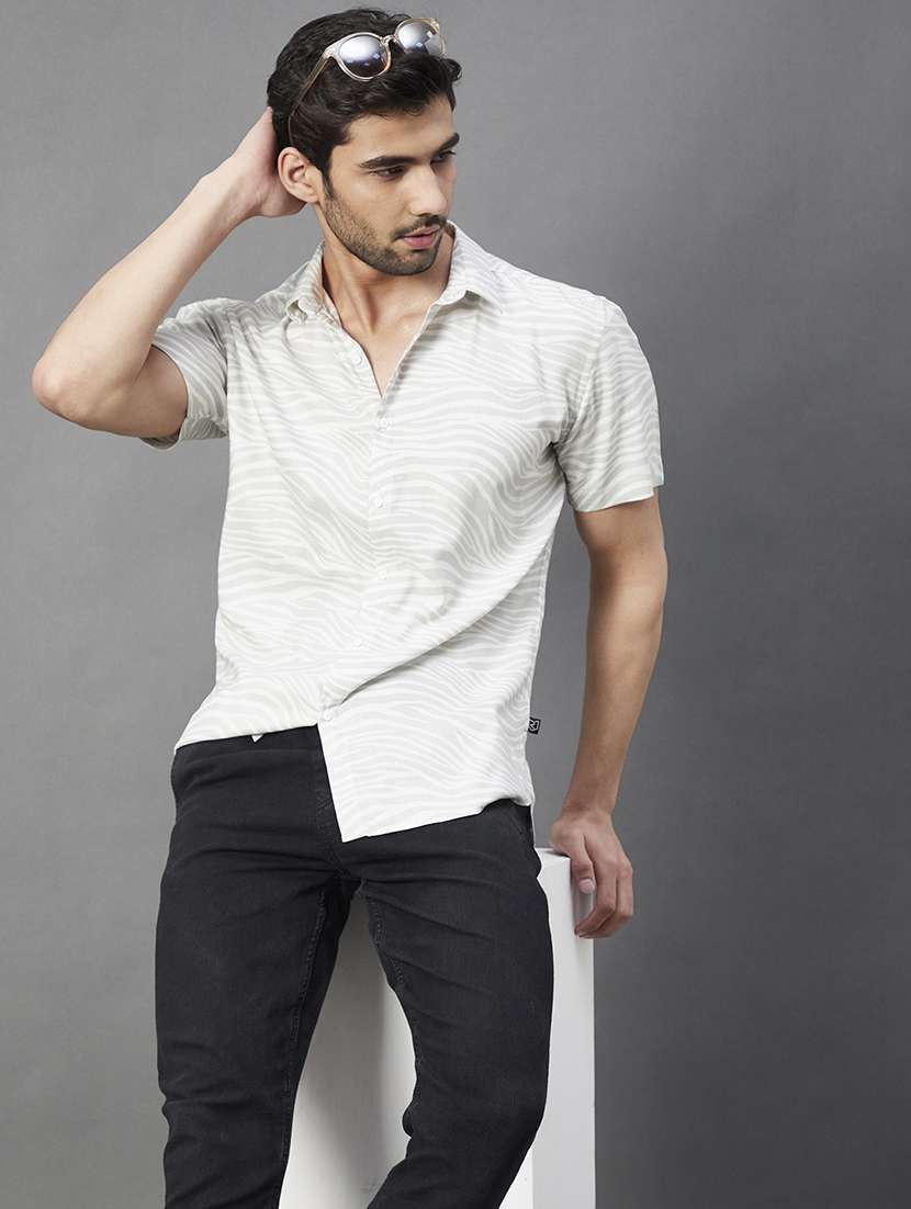 mens animal print casual shirt - 18297480 - Standard Image - 8