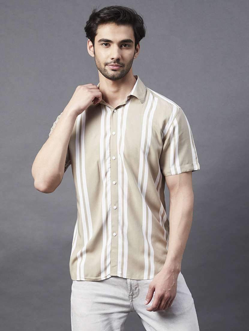 mens stripes casual shirt - 18297484 -  Zoom Image - 0