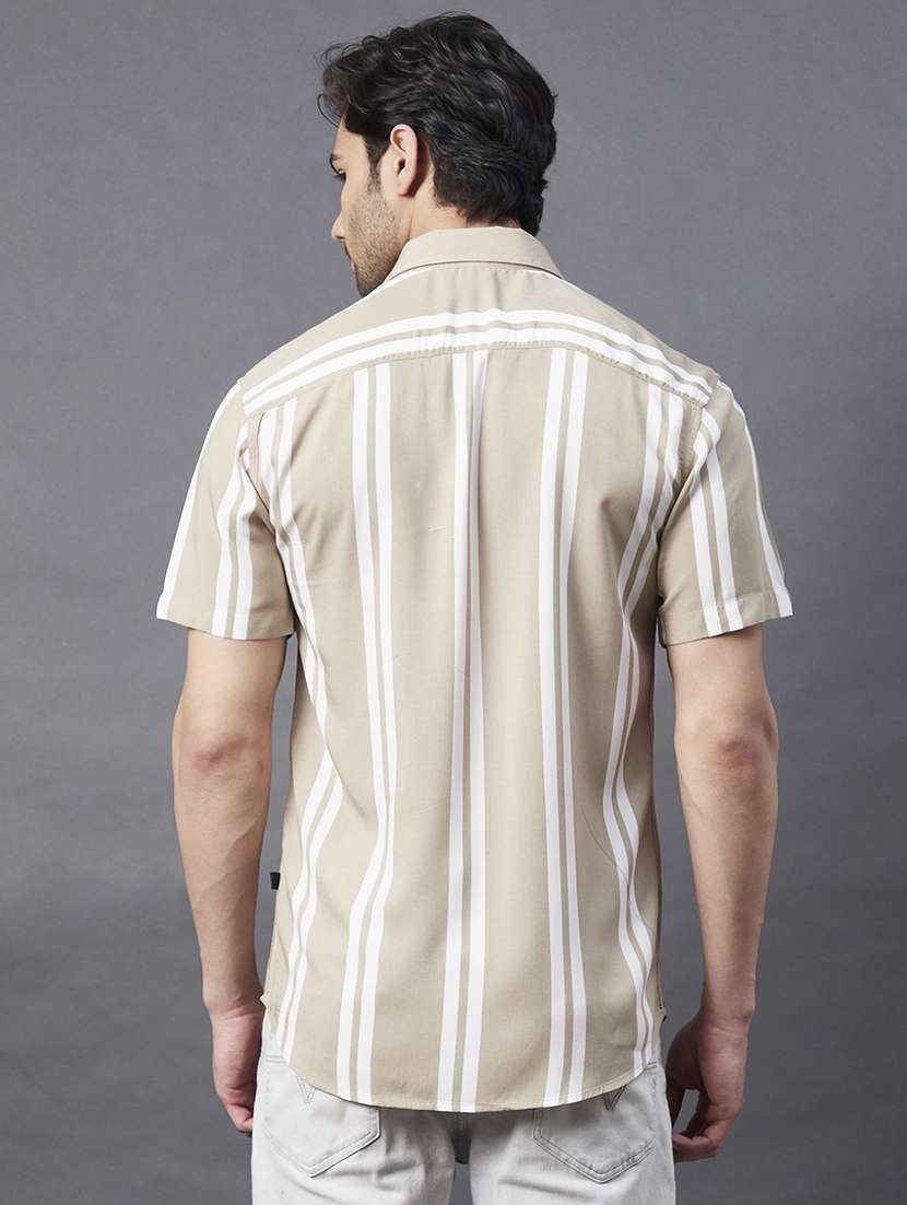mens stripes casual shirt - 18297484 - Standard Image - 3