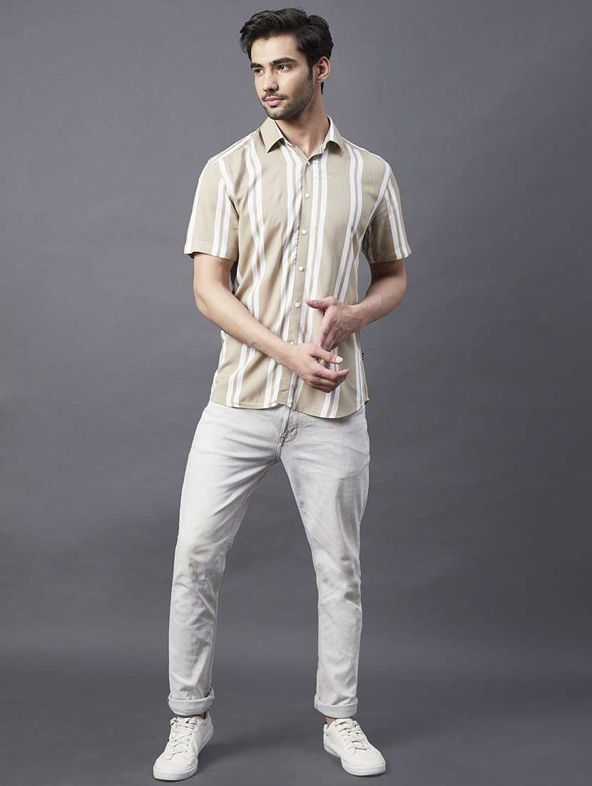 mens stripes casual shirt - 18297484 - Standard Image - 5
