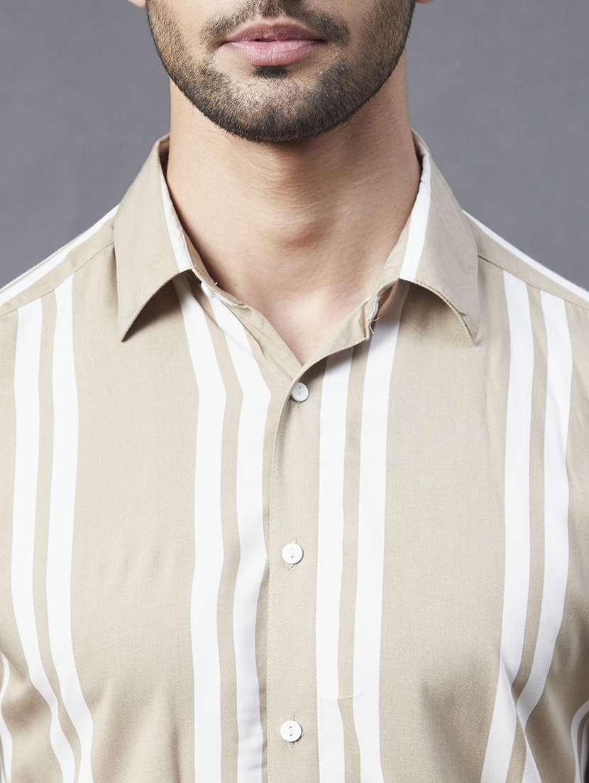 mens stripes casual shirt - 18297484 - Standard Image - 8