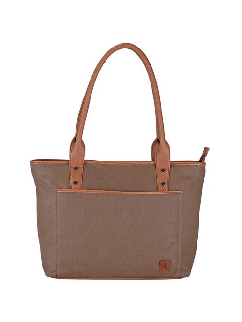 tan solid regular handbag - 18297693 -  Standard Image - 0