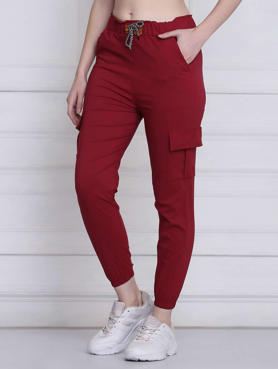 Drawstring Waist Solid Jogger