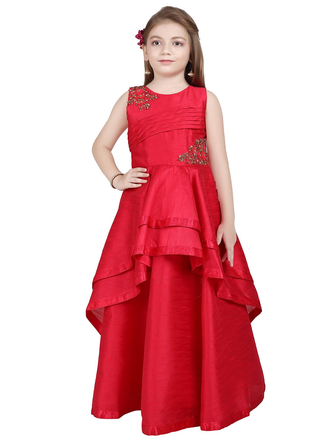 red silk blend party gown - 18298581 - Zoom Image - 0