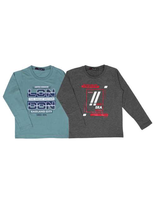 set of 2 pcs printed t-shirt - 18299209 - Standard Image - 0