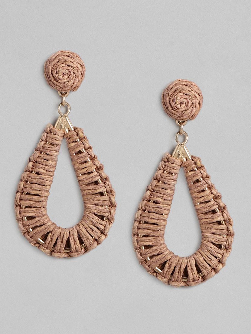 brown metal drop earring - 18299792 - Zoom Image - 0
