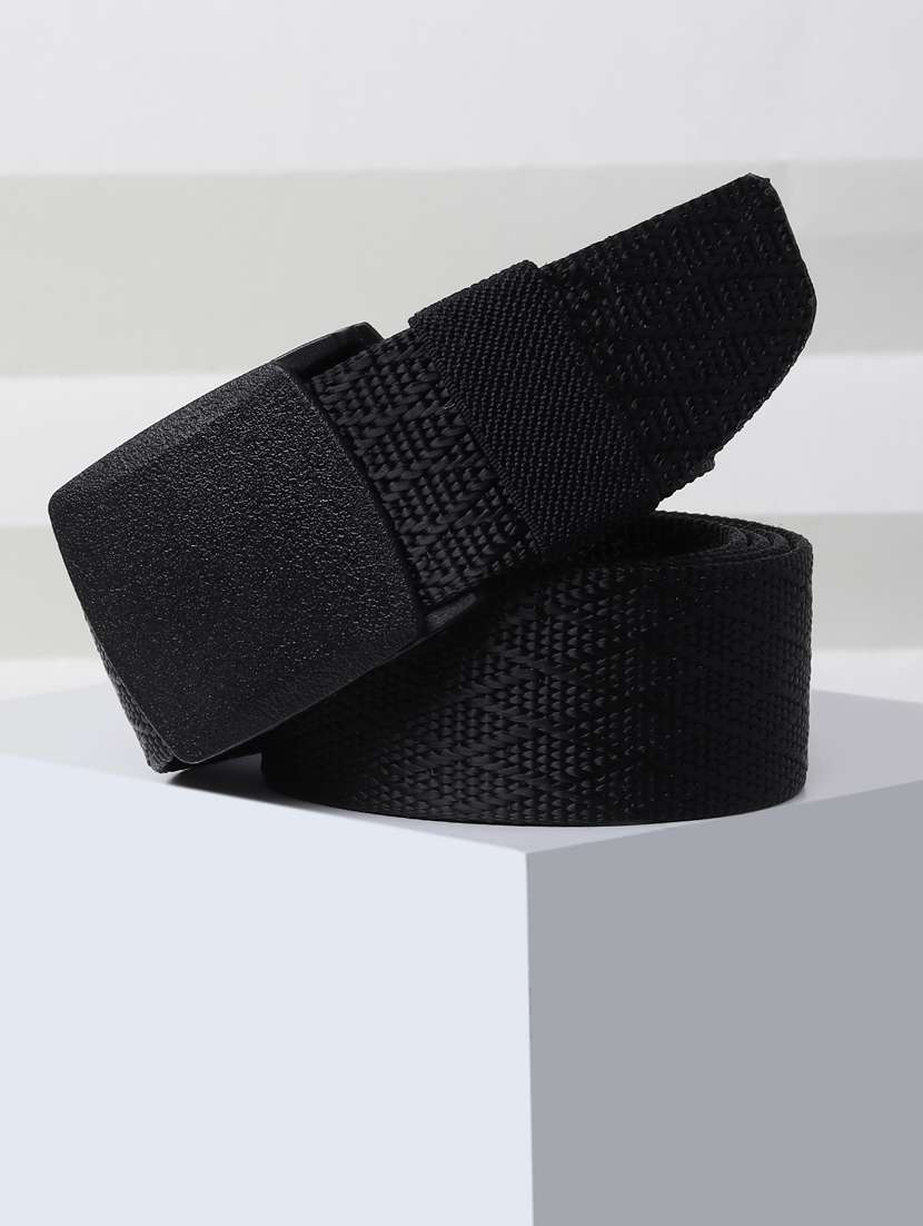 black fabric belt