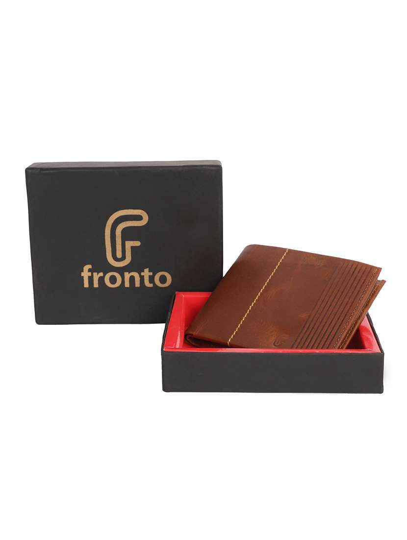 men brown genuine leather wallet , low price wallet , 100% genuine leather wallet  - 18300180 -  Standard Image - 3