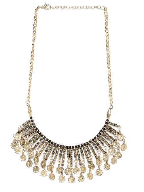gold metal necklace - 18300559 - Standard Image - 0