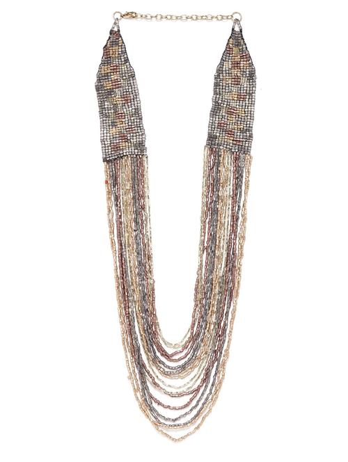 brown metal necklace - 18300581 -  Standard Image - 0