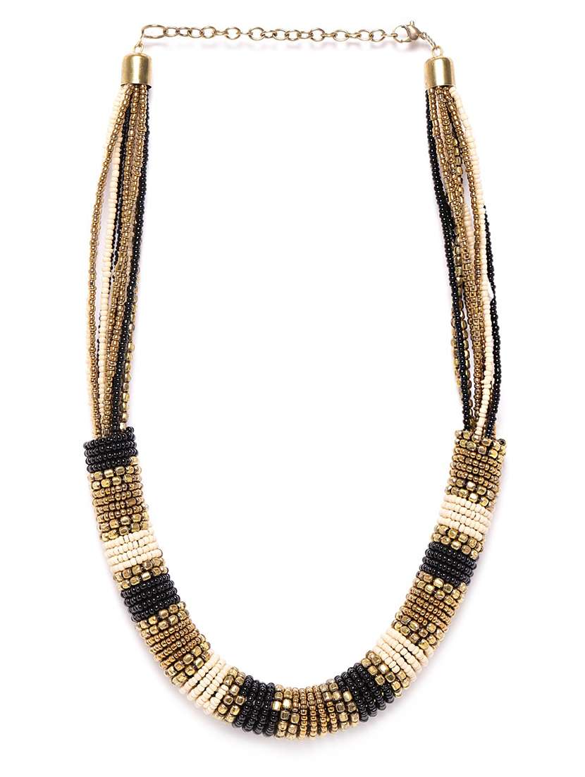 gold metal necklace