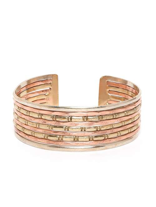 multi colored brass cuffs bracelet - 18300610 - Standard Image - 0