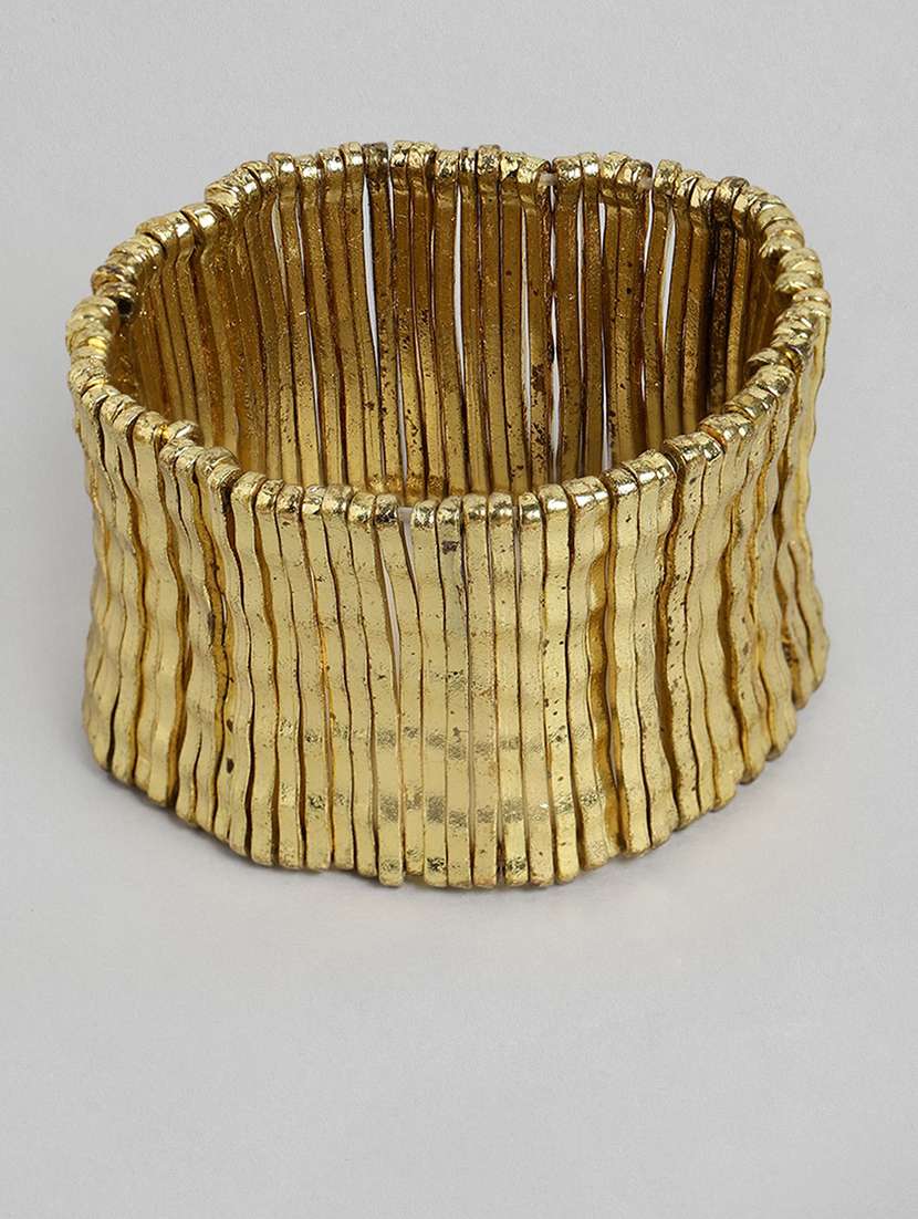 gold metal cuffs bracelet