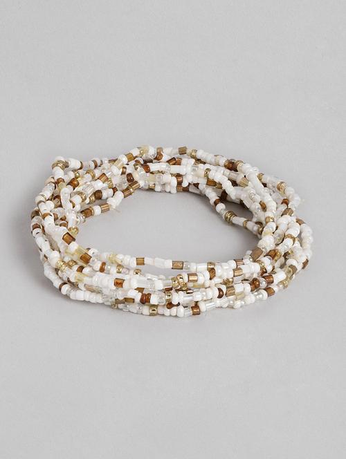 beige metal bangle bracelet - 18300632 - Standard Image - 0