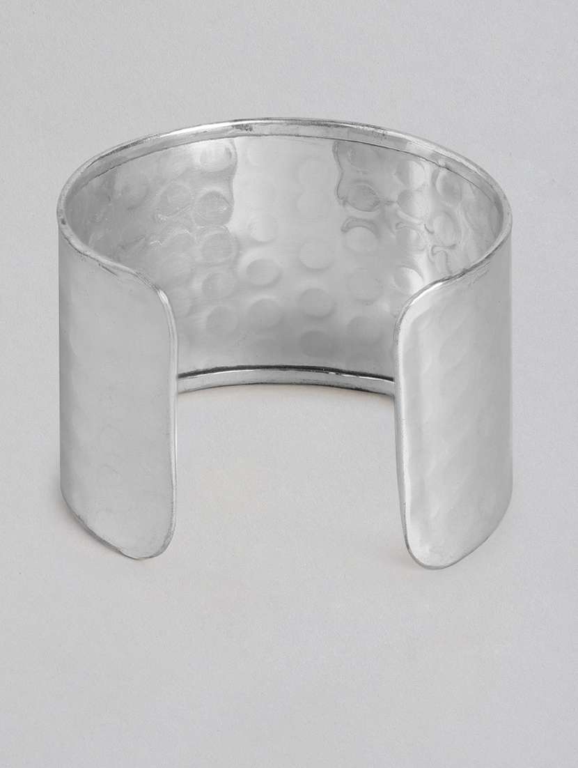 silver metal cuffs bracelet