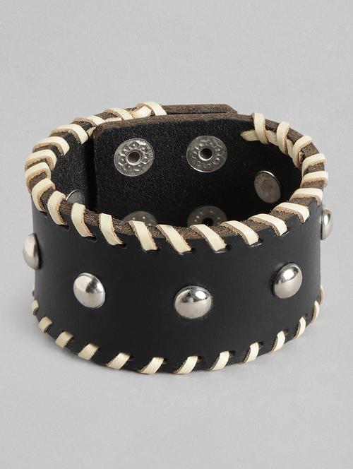 black wool bangle bracelet - 18300653 - Standard Image - 0